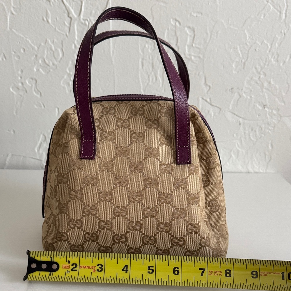 Gucci Beige and Brown handbag with Purple Accents - Picture 13 of 15